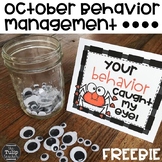 FREE Halloween Behavior Management Sign