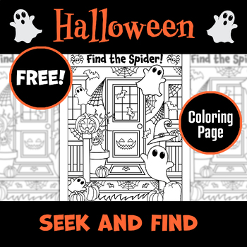 Preview of FREE | Halloween Coloring Page | Seek and Find | Hidden Object | October