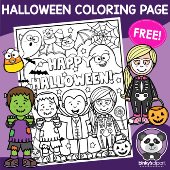 Preview of FREE Halloween Coloring Page by Binky's Clipart