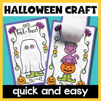 FREE Halloween Craft - Trick or Treat Cat in a Ghost Costume | TpT