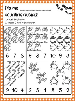 FREE Halloween Math Activities | Counting Practice Worksheet | Numbers ...