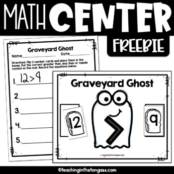 Preview of Free Halloween Math Center Free Greater Than Less Than Activities