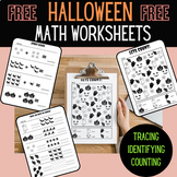 FREE Halloween Math Worksheets- Count, trace, write!