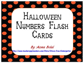 Preview of FREE Halloween Numbers Flash Cards