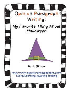 Preview of FREE Halloween Opinion Paragraph Writing