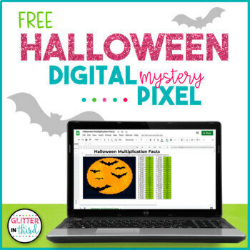 Preview of FREE Halloween Pixel Art Multiplication 