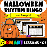 FREE Halloween Rhythm Flashcard Bingo: Halloween Music Gam