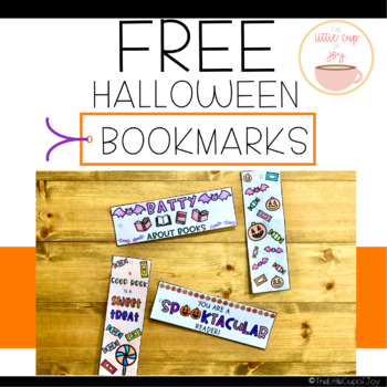 Preview of FREE Halloween Themed Coloring Bookmarks