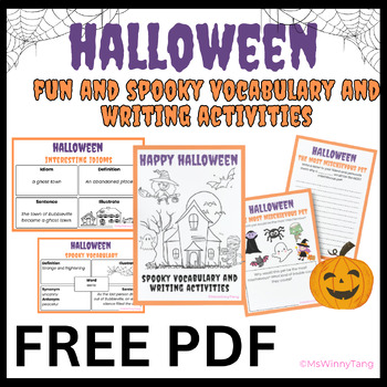 Preview of FREE Halloween Vocabulary and Writing Activity