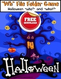 FREE Halloween "WH" Questions File Folder Game for Autism 