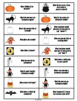 FREE Halloween WH Questions LOW PREP PRINTABLE by Ms B SLP | TpT