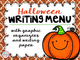 FREE Halloween Writing Menu with Graphic Organizers and Paper