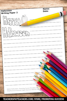 FREE Halloween Writing Papers by Promoting Success | TpT