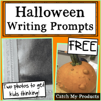 Preview of Creative Writing Prompts for Halloween in Print or Digital Worksheets
