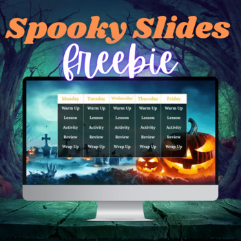 Preview of FREE Halloween and Spooky Monthly and Weekly Calendar in Google Slides