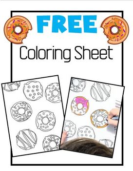 Preview of FREE Hand-drawn Coloring Sheet, Donuts