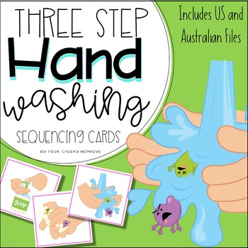 Preview of FREE: Hand washing | hygiene Three / 3 step sequencing picture cards / stories