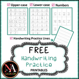 FREE Handwriting Practice Printable (Tracing with Arrows)