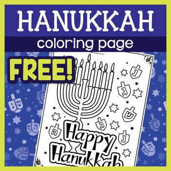 Preview of FREE Hanukkah Coloring Page