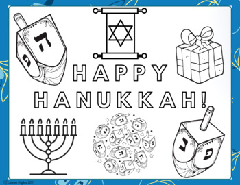 Preview of FREE: Hanukkah Coloring Page
