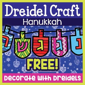 Preview of FREE Hanukkah Craft Dreidel Decorations