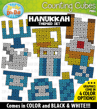 Preview of FREE Hanukkah Snap Counting Cubes Clipart {Zip-A-Dee-Doo-Dah Designs}