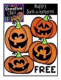{FREE} Happy Jack-O-Lanterns {Creative Clips Digital Clipart}