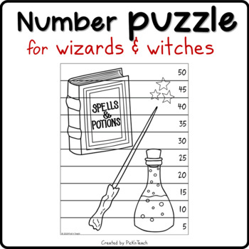 FREE Harry Potter coloring NUMBER PUZZLE #1 by Pick'n Teach | TpT