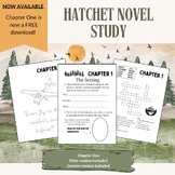 FREE Hatchet Novel Study Chapter 1 / Print / Cursive / Freebie
