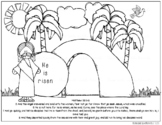 FREE He is Risen coloring page PRINTABLE 2022 by Melonheadz Clipart