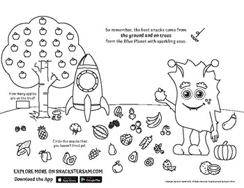 Healthy Snacks Coloring Pages - Get Coloring Pages