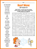 FREE Heat Wave Word Search Puzzle Worksheet Activity