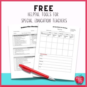 FREE Helpful Tools for Special Educators