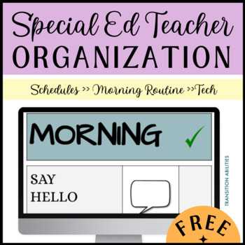 Preview of FREE High School SPED & Transition Schedule | Morning Meeting | Back to School