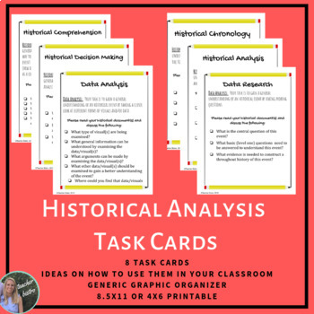 Preview of FREE Historical Analysis Task Cards