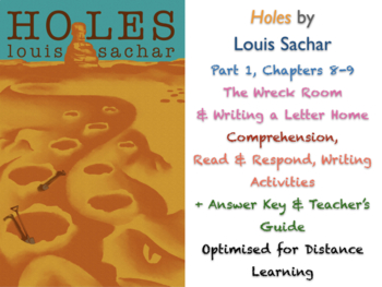 Preview of FREE Holes (Louis Sachar) Ch. 8-9 - Dear Stanley - NO PREP ACTIVITIES + ANSWERS