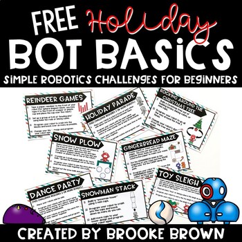 Preview of FREE Holiday Bot Basics {Robotics for Beginners} - Hour of Code Robot Activities