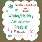 FREE Holiday - Christmas - Winter Articulation Activities
