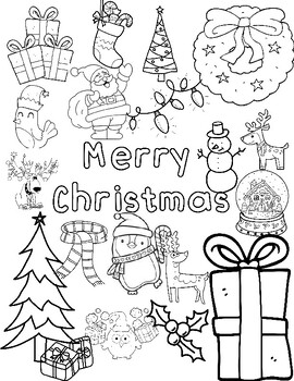 FREE! Holiday Coloring page! by Teach Math Explore | TPT