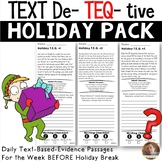 FREE Holiday Text-Evidence Passages and Questions: Grades 3/4