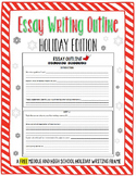 FREE Winter Holiday/Christmas Essay Outline