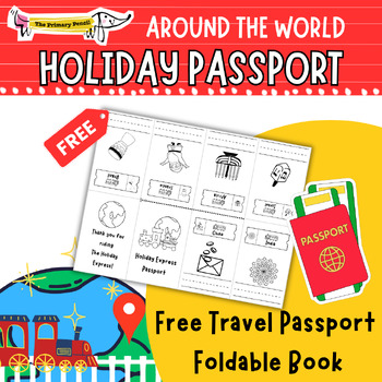 Preview of FREE Holidays Around The World Passport | Foldable Book | Labeling & Coloring
