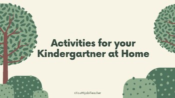 Preview of FREE Home Activities for Your (Pre)Kindergartener