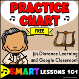 FREE Home PRACTICE CHART Music Activity Google Classroom™ 