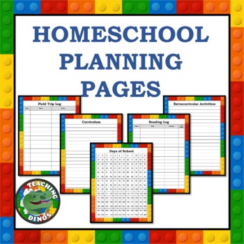 FREE Homeschool Planner Prep Pages Teaching Resource by Teaching Dinos