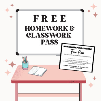 homework passes printable pdf