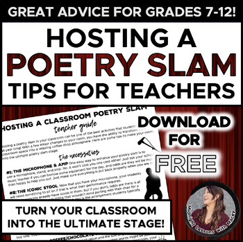 Preview of FREE Hosting a Classroom Poetry Slam Teacher Guide