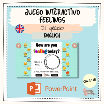 Preview of FREE How are you feeling today? SMART BOARD Game (English)