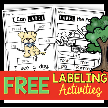 Preview of FREE How to Label - Kindergarten Writing Freebie Labeling - Back to School