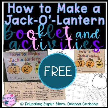 FREE-How to Make a Jack O' Lantern Mini Booklet and Activities | TpT